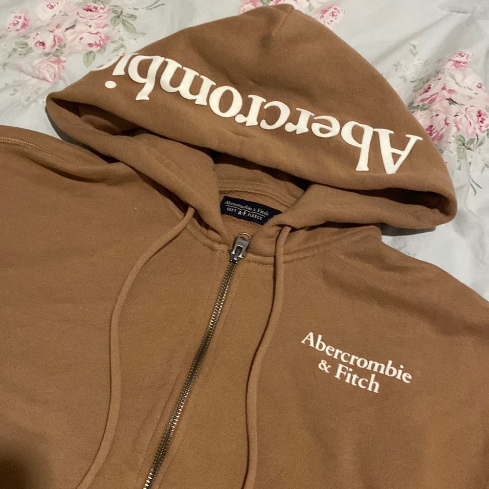 Abercrombie & Fitch Cropped Zip-up Hoodie